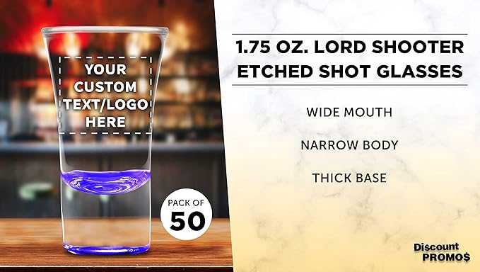 DISCOUNT PROMOS 2 oz. Lord Shooter Etched Shot Glasses, 10 pack, 21st Birthday - Image 3