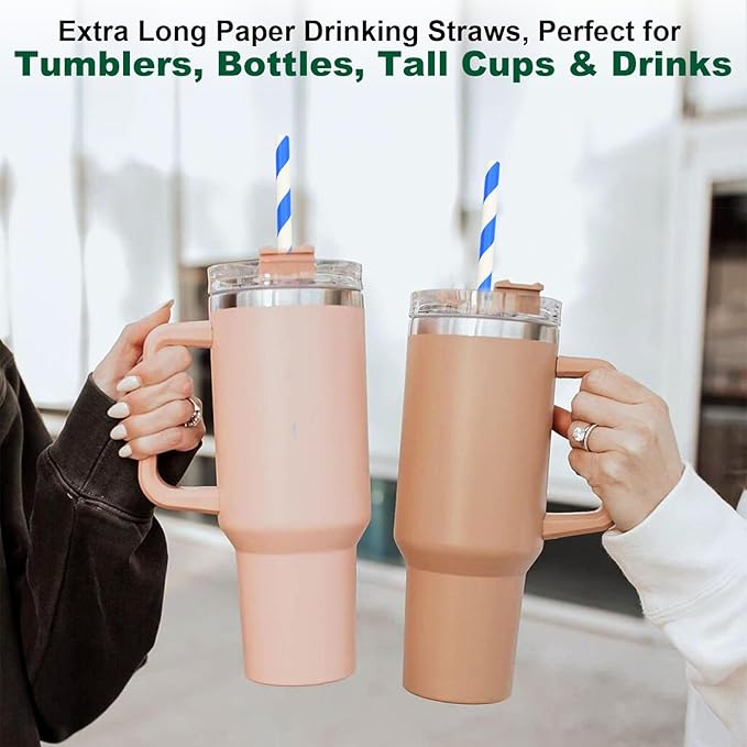 12 Inch Disposable Paper Drinking Straws Large and Tall, 8mm Wide - Image 5