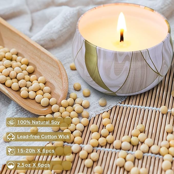 6 Pack Scented Candles Gifts Set, Aromatherapy Candles - Image 3