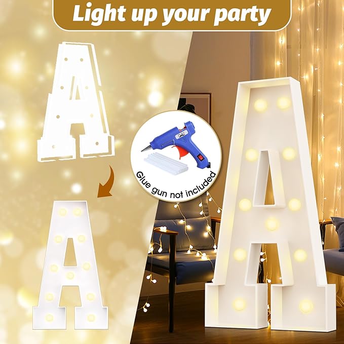 Ledido Marquee Letters 4FT Light Up Letter Marquee Lights Sign, 4 Feet Tall - Image 3
