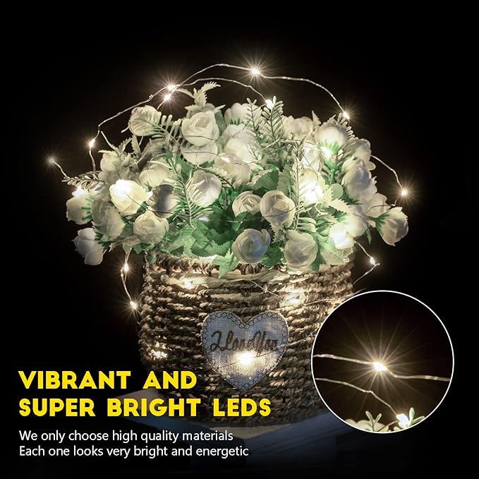 Brightown 24 Pack LED Fairy Lights Battery Operated 7 ft 20 LED String Light - Image 4