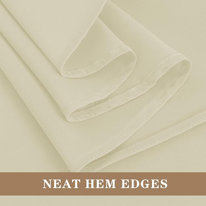Fitable Ivory Rectangle Table Clothes, 6 Pack - Image 4