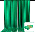 2 Panels Deep Green Backdrop Curtain, 10 x 10 Feet Background Curtains by Zankubom