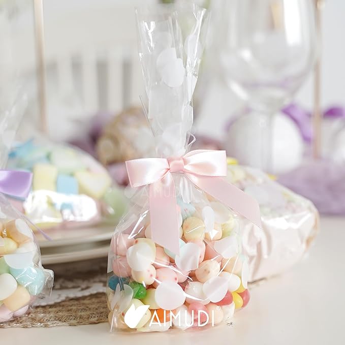 AIMUDI Pastel Bows 2.5" Satin Twist Tie Bows - Image 7
