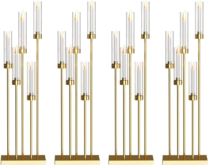 42.5'' Floor Candelabra 5 Arm Candelabra Centerpieces by foriy