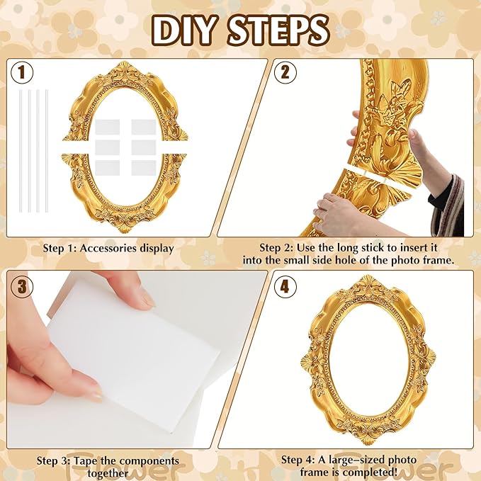 Upgraded 32 x 24 Inch Large Photo Booth Props Picture Frame Vintage Photo Frame - Image 3