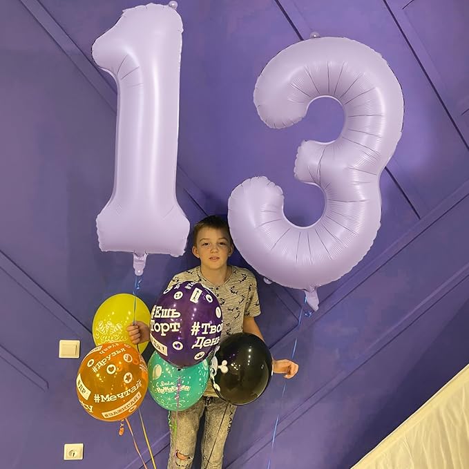 40 Inch Light Purple Number 1 Balloon - Image 4