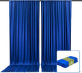 2 Panels Blue Backdrop Curtain, 10 x 10 Feet Background Curtains by Zankubom