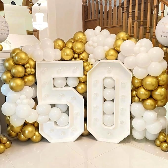 110pcs Gold Balloons 12 Inch Metallic Chrome Gold Balloon Garland Arch Kit - Image 3