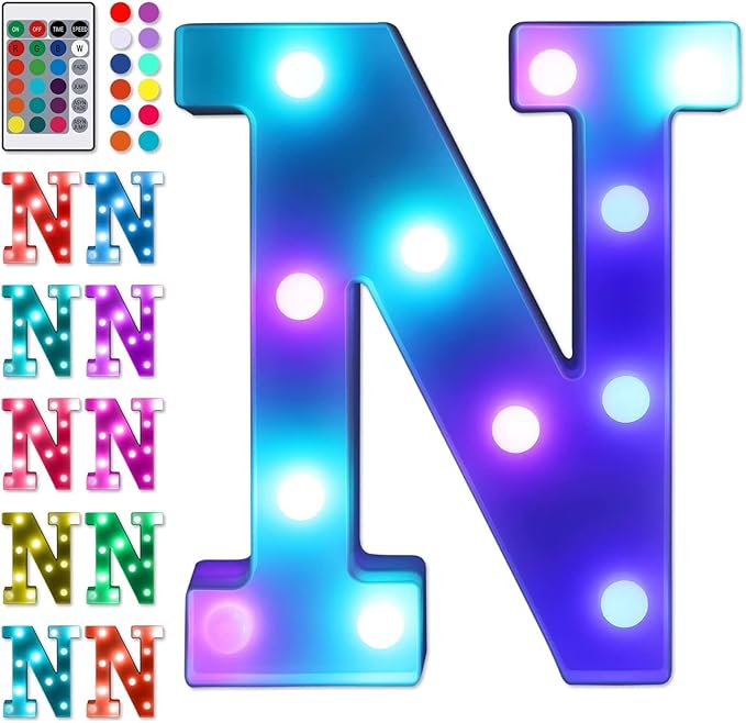 Foaky Colorful LED Letter Lights by Foaky