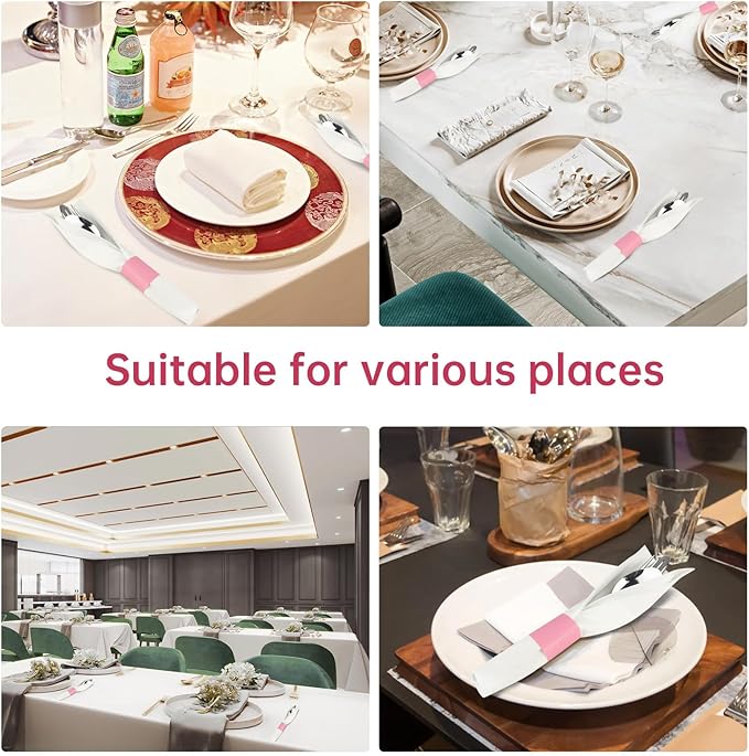 Germiwipe Paper Napkin Band Box of 500, Napkin Rings Self Adhesive - Image 7
