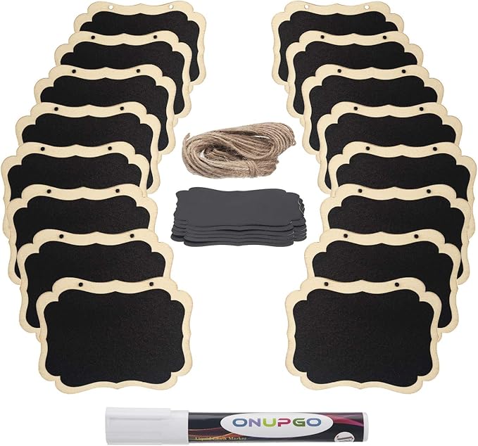 ONUPGO 16 Pack Chalkboard Tags - Image 2