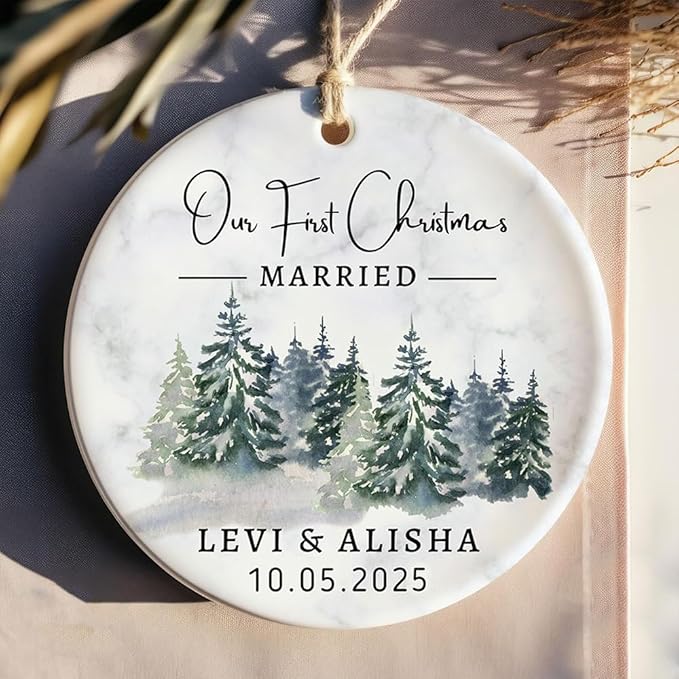 GABITA Personalized First Christmas Married Keepsake, First Christmas Married by Gabita