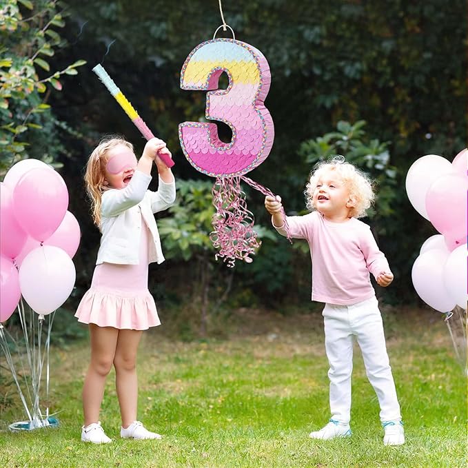 WERNNSAI Pink Sweet Three Pinata - Image 6