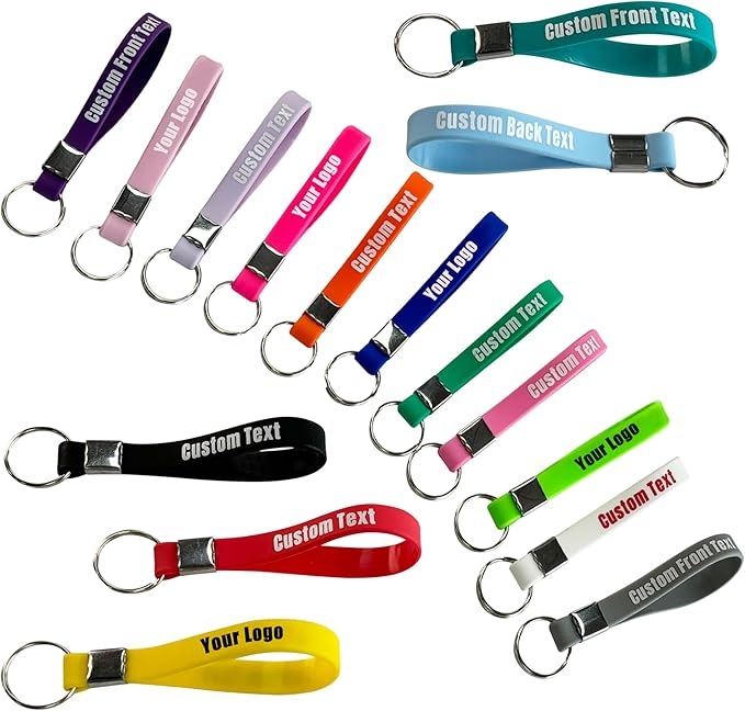30-5000PCS Personalized Silicone Keychains Custom Bulk by HDWerker
