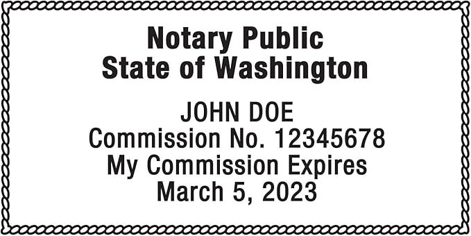 MaxMark Notary Stamp for State of Washington- Self Inking Stamp - Image 2
