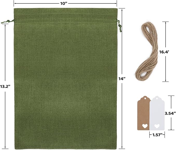 Tapleap Burlap Bags with Drawstring - Image 2