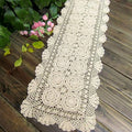 Phantomon Lace Table Runner Rectangular Table Cover Cloth Handmade Crochet by Phantomon