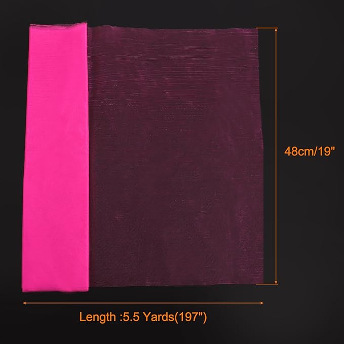 uxcell 19" by 5.5 Yard Tulle Fabric Backdrop Curtains - Image 2