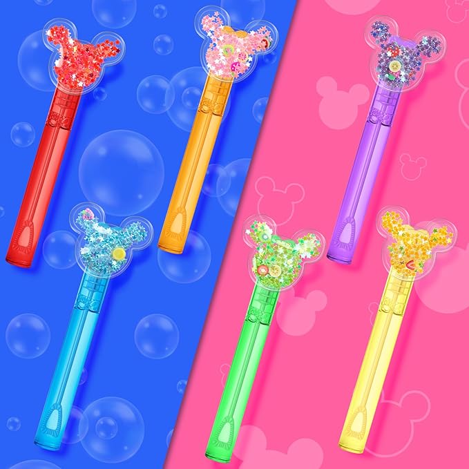 AFZMON 24 Glitter Mouse Ear Bubble Wands - Image 3