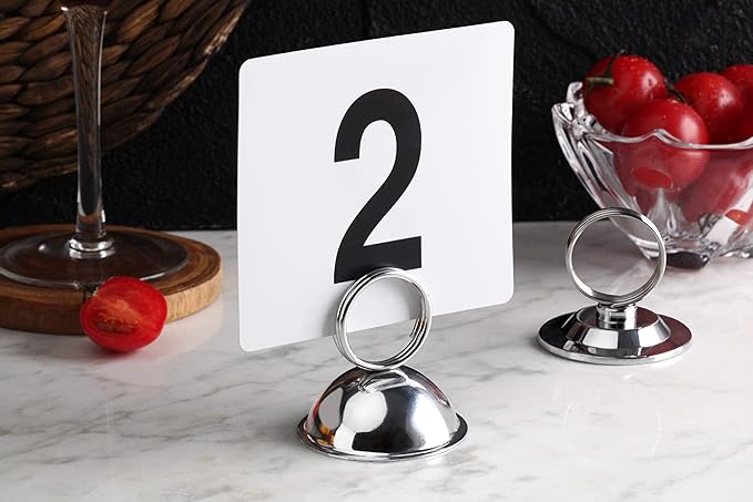 New Star Foodservice 23398 Ring-Clip Table Number Holder/Number Stand/Place - Image 4