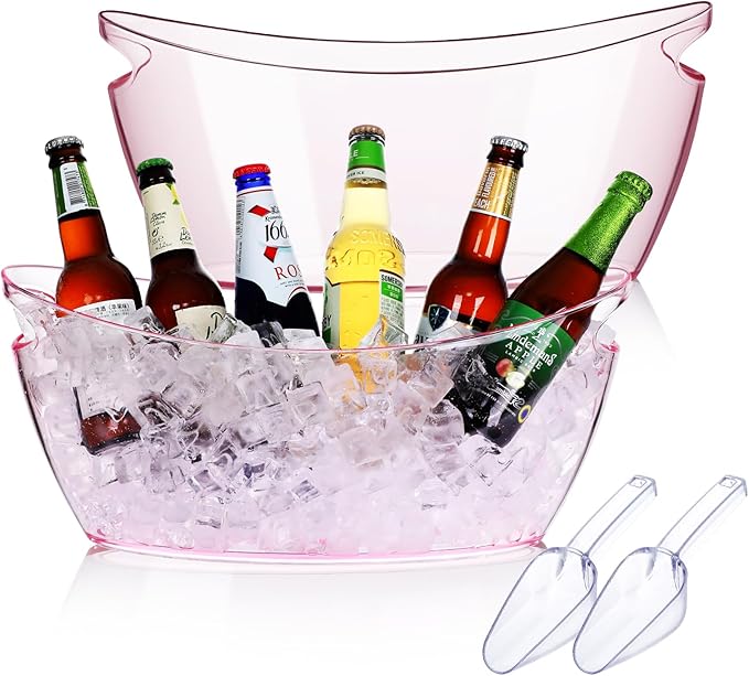 Ice Bucket 2 PCS, Acrylic Ice Buckets by Tchrules