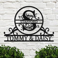 Personalized Metal Name Sign – Custom Last Name & Monogram Wall Décor by IWANTDIY