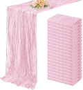 Light Pink Cheesecloth Table Runner 20 Pack 10FT Rustic Gauze Fabric Cheese by FoliafeelHome