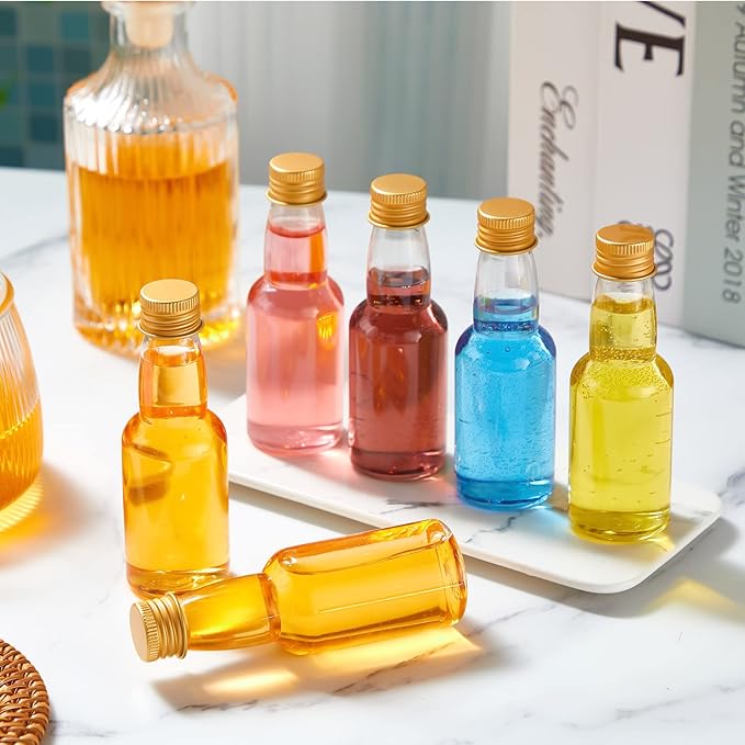 120 Pcs Mini Liquor Bottles Airtight Shot Miniature Empty Plastic Alcohol - Image 6