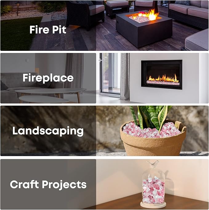 Stanbroil 10-Pound Reflective Tempered Fireplace Glass and Fire Pit Glass - Image 7