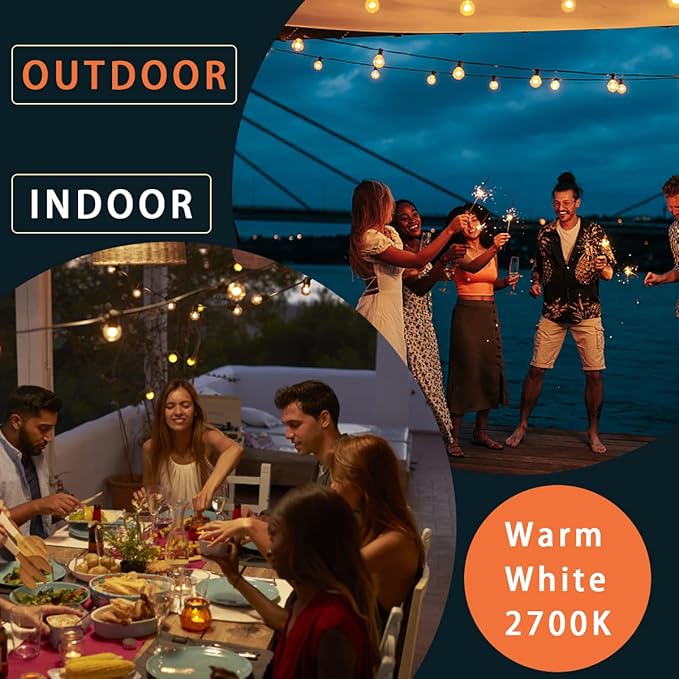 Kawaya Outdoor String Lights 100 FT LED Patio Light - Image 8