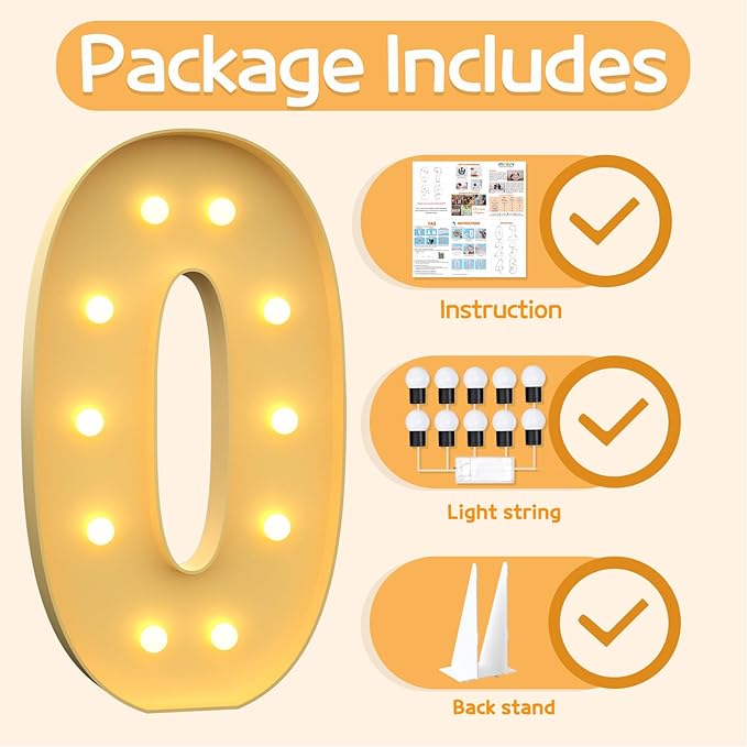 Marquee Numbers 4 Feet Tall Large Light Up Numbers 40th 50th 60th Birthday - Image 5
