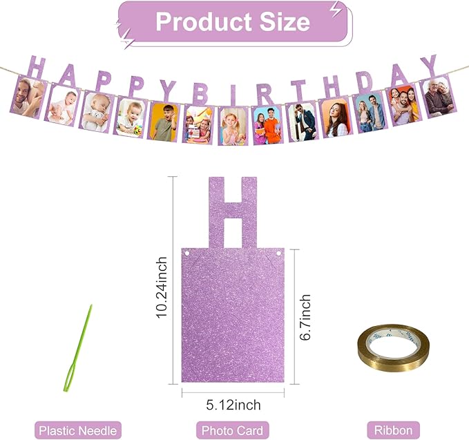 Birthday Photo Banner, Suitable - Image 2