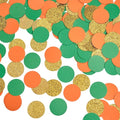 Gold Orange and Green Confetti Table Decoration by MOWO