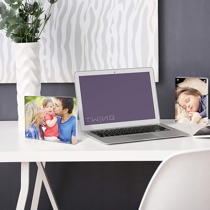 TWING 3.5x5 Inch Acrylic Picture Frame Horizontal Magnet Double Sided Photo - Image 6