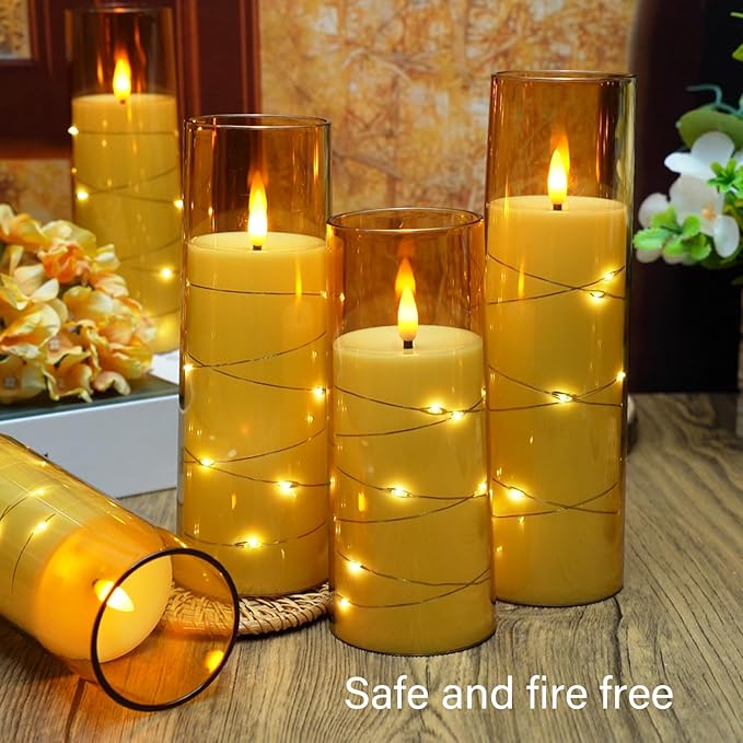 Flameless LED Candles with Timer 9 Pc Flickering Flameless Candles - Image 6