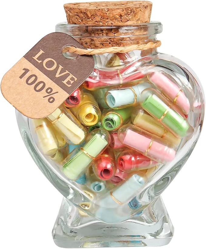 Capsule Letters Message in a Bottle, Lovely Notes Couples Gifts, Birthday by HSXIANG