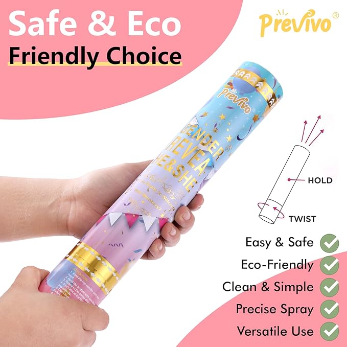 Previvo Gender Reveal Confetti Powder Cannon - Image 2