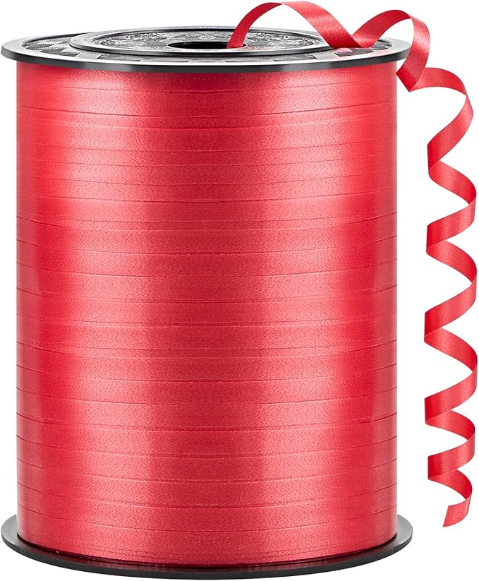 500 Yards Red Curling Ribbon-Balloon String-Balloon Ribbon Roll by CLUEWR