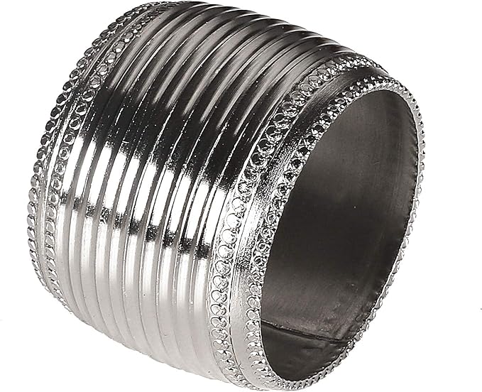 Silver Napkin Rings Set of 12 – Classic Metal Napkin Holders - Image 2