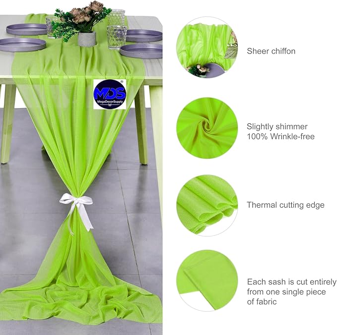 MDS Halloween Chiffon Table Runner - Image 6
