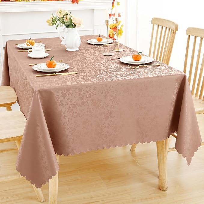 Smiry Rectangle Table Cloth, Waterproof Heavy Duty Vinyl Tablecloths, Wipeable - Image 6