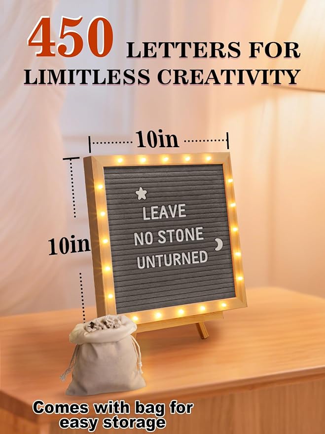 Light up Changeable Felt Letter Board Sign - Image 6
