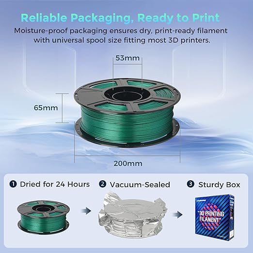 FLASHFORGE Rapid PLA Filament 1.75mm Aurora Green, 500mm/s High Speed Printing - Image 7