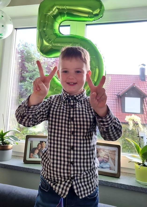Large Light Green 40 Inch Birthday Number 5 Balloon, Light Green Five 5th 15 25 - Image 5