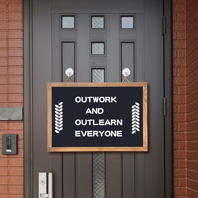 Magnetic Chalkboard for Wall Rustic Wood Framed Decorative Blackboard Sign for - Image 5