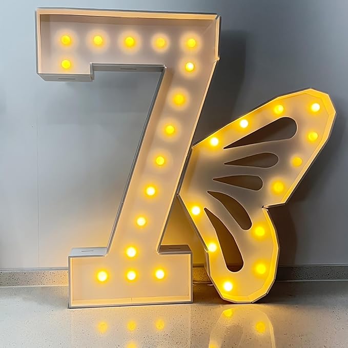 Light up Butterfly, Light up Letter Marquee Lights Sign, Balloon Frame - Image 6