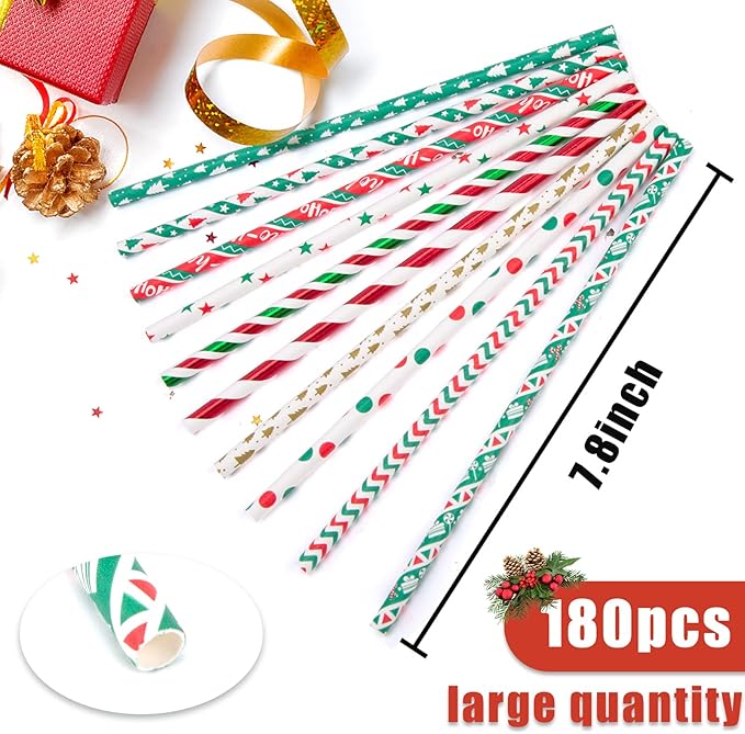 HANSGO Christmas Paper Straws - Image 2