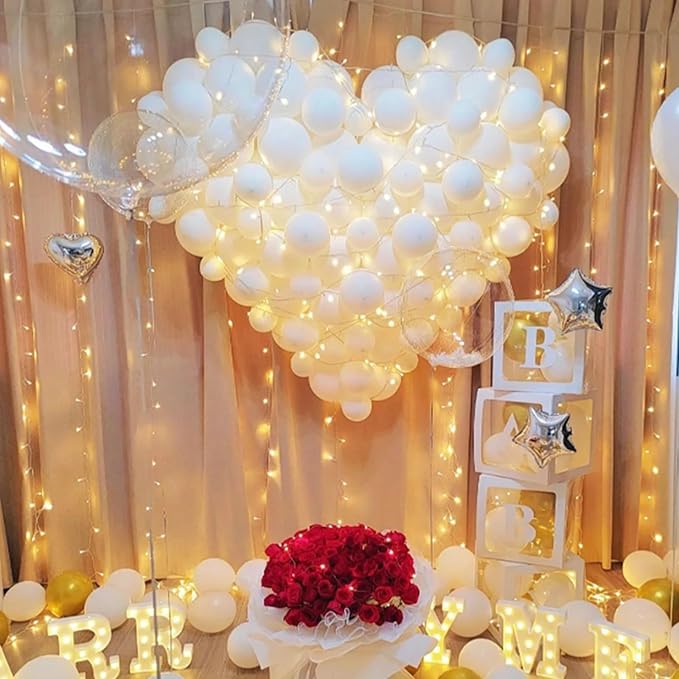 KAWKALSH 200pcs White Balloons 5 Inch, Small Mini Latex Balloons - Image 4