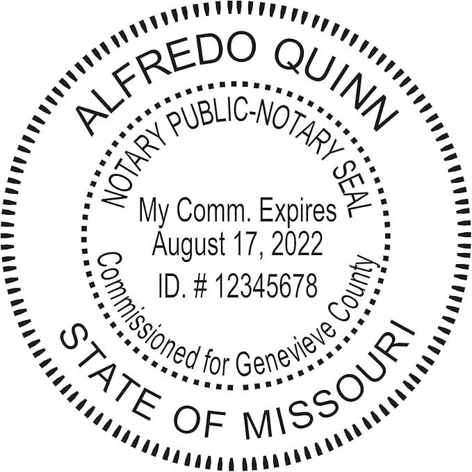 MaxMark Round Notary Pre-Inked Stamp by Maxmark